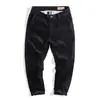Calças de Inverno de Corte Reto Masculinas Largas 2025 Nova Marca Tendência Calças Casuais Tendência Estiloso Calças Cargo de Veludo Cotelê Roupa Masculina