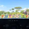 Adornos Lindos de Labubu para Coche, Pequeños Adornos para Coche, Consola Central de Coche Eléctrico, Accesorios para el Interior del Coche, Decoración de Pantalla de Navegación