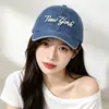 Boné de Baseball de Algodão Lavado Novo Versátil Estilo Coreano com Letras Bordadas, Ajustável, Leve, Confortável, Respirável e Estiloso