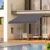 Fabricado de fábrica, instalação sem furos, toldo autoportante. Cobertura retrátil de chuva para áreas externas de vilas e pátios. Proteção contra chuva e sol para varanda