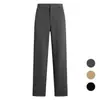 9753 Calça Social Feminina Cintura Alta Emagrecedora Perna Reta Calça Cropped Fina Estilosa para o Trabalho Casual Verão Caimento