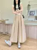 Pantalones Falda de Cintura Alta Estilo Coreano 2026 Primavera/Verano Nuevos para Mujer, Fluidos, Adelgazantes, Versátiles, de Pierna Ancha para el Trabajo