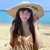 Sombreros de Paja para Playa de Verano al por Mayor, Sombreros de Protección Solar de Ala Ancha, Sombreros de Sol para Mujer, Adecuados para Salidas, Sesiones de Fotos y Viajes