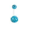 Venta Caliente Transfronteriza Shambhala Bola de Diamante Completo Varilla Exterior de Plástico Acrílico Joyería de Acero Inoxidable para Piercing Clavo de Ombligo Anillo de Ombligo