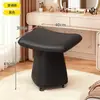 Taburete para tocador de dormitorio con entrega el mismo día, giratorio y ajustable en altura con ruedas, taburete de maquillaje vintage, taburete bajo para tocador, taburete de maquillaje de madera maciza