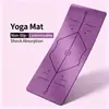 Tapete de yoga personalizado transfronteiriço de borracha PU, antiderrapante, espessado e alargado, 185*68*0,5cm, tapete de nível profissional para estúdios de yoga