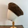 Boina Artística de Estilo Coreano para Niña Ankora Roja Otoño e Invierno Retro de Moda Sombrero de Botón de Ante Camello Sombrero de Pintor
