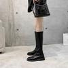 Botas de Moda Versátiles Hasta la Rodilla Botas Ajustadas Nuevo Estilo 2025 Para Estatura Baja que Alargan las Piernas Botas de Montar Botas Martin Botas de Piel