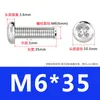 Tornillos de Acero Inoxidable 316 Tornillos de Cabeza Redonda con Ranura Cruzada Tornillos de Cabeza Pan Tornillos para Máquina Tornillos para Alambre M2.5M3M4M5M6M8