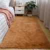 Alfombra de Felpa Larga Estilo Ins para Dormitorio junto a la Cama, Alfombrilla Antideslizante para Sala de Estar con Mesa de Café y Sofá, Aislante Frío para Pies junto a la Cama