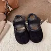 Zapatos Mary Jane de Piel con Adorno de Encaje para Mujer, Zapatos Slip-On de Lana de Cordero de Suela Gruesa de Moda, Mocasines Planos Versátiles