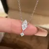 Collar de mujer bañado en plata, cadena para la clavícula de marquesa de un quilate, cadena de ajuste deslizante, venta al por mayor transfronteriza para transmisión en vivo, estilo de lujo ligero de nicho