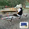 Cama Plegable de Ejército para Acampar al Aire Libre Cama de Camping Portátil de Aleación de Aluminio Oficina de Viaje Salvaje Descanso para el Almuerzo
