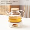 Té de la Tarde de Lujo Ligero Tetera de Flores Vela Hirviendo Té Resistente a Altas Temperaturas Salón de Belleza Juego de Té de Flores y Plantas Té de Frutas de Vidrio Vela de Ciruela Excelente