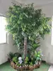 Verde elegante artesanía simulación árbol grande pilar árbol árbol real poste árbol mini Banyan música comedor bar parque infantil suave Decoración Ingeniería Árbol grande