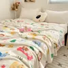 Manta de Vellón de Leche Doble Cara Manta Gruesa para Sofá Manta para Siesta en la Oficina Manta tipo Chal de Vellón de Coral para Dormitorio Persona Individual/Doble