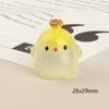Cuckoo frango gradiente luminoso acessórios de resina diy enfeites de mesa para casa decorações de animais