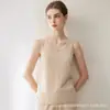 Nuevo Camisole 100% Cachemir para Mujer Cuello en U Ropa Interior Top Cálido Holgado y Cómodo Tejido de Cachemir Capa Base