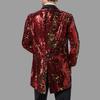 Amazon comércio exterior transfronteiriço homens de duas cores flip smoking banquete boate desempenho lantejoulas design casaco de moda