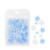 400 Peças Flores Azuis e Brancas de Cinco Pétalas Decoração Nail Art Flores Acrílicas Flores de Resina Multicor Acessórios para Unhas Atacado