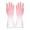Guantes de lavado PVC caucho impermeables dos colores lavar ropa hogar cocina limpieza antideslizantes empaque individual