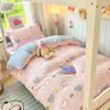 Temporada de Nuevos Estudiantes 2026 Estudiante Universitario Dormitorio Individual Algodón Acolchado Estampado Juego de Ropa de Cama para Estudiantes Juego de Tres Piezas Lavable a Máquina