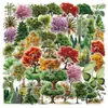 50 adesivos de plantas da floresta cartoon animal de estimação transparente DIY decoração para livro de conta manual adesivos de filme cortado à prova d'água atacado