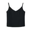 Gangas de LiquidaciónCamisola de Lino con Cuello en V Verano Algodón-Lino Espalda Descubierta Simple Sin Mangas Top Interior para Mujer