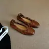JuRuan 2026 Retro Francês Ballet Bico Redondo Baixo Plano Sapatos Feijão Pequeno Clarear Pele Primavera Outono Sapatos Únicos Mary Janes