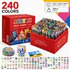 Set de Marcadores Acrílicos para Estudiantes de 168 Colores, Plumas de Gran Capacidad para Diario DIY, Set de Plumas de Punta Suave para Contornear y Colorear