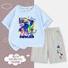 Traje de Verano Infantil Rainbow Friends Ropa Deportiva para Niños Medianos y Grandes Ropa Infantil de Verano Estilo Occidental Camiseta de Manga Corta para Niños Top