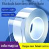 Fita Dupla Face Nano Sem Vestíg Acrílica Impermeável Transparente Alta Viscosidade 2mm Espessura Fita Mágica Dupla Face Fita Sem Marcas