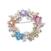 Broche simple, elegante, creativo y versátil con aleación e incrustaciones de diamantes, diseño único, accesorio de ropa lujoso y elegante
