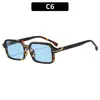 Moda Europea y Americana Nuevas Gafas de Sol Cuadradas de Marco Pequeño Estilo Callejero Elegante de Alta Gama Gafas de Sol de Celebridad de Internet Gafas Lisas de Moda para Mujer