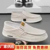 Zapatos de lino y lona transpirables de verano para hombre, zapatillas casuales sin cordones, zapatos perezosos de moda para hombre