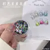 Lentejuelas Holográficas Plateadas con Forma Láser de Estrella de Cinco Puntas Color AB Huecas Materiales de Decoración Hechos a Mano Accesorios para Uñas