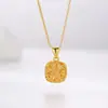 Colar Bússola Oito Tesouros Cor Dourado Areia Colar Saco da Sorte Colar Dourado Estilo Quente Douyin