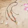 Acessórios de Colar de Cogumelo Cerâmico Jingdezhen Mais Vendidos para Mulheres, Design de Nicho, Joia de Colar Transfronteiriça para Mulheres com um Toque de Luxo