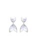 Nuevos aretes de cristal de cola de pez 2024 aretes de temperamento para vacaciones de verano aretes de nicho de diseño único viento frío