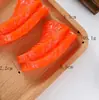 Modelo de sushi de navio de guerra simulado, fatias de salmão cru, sashimi japonês, decorações de comida falsa, brinquedos
