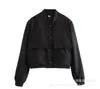 Amazon comercio exterior transfronterizo nueva ropa de mujer para otoño e invierno bolsillo americano corto suelto cuello alto suelto chaqueta chaqueta