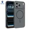 Adequado para iPhone 18 Pro Max, capa fosca de cobertura total anti-queda com orifício para cordão, capa protetora magnética para Apple 17