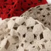 Modioso Sombrero de Punto Puro Hueco para Mujer, Cálido Turbante Nuevo de Cachemir Tejido con Monedas de Cobre, Cachemir Beige