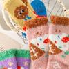 Nuevos Calcetines de Terciopelo de Coral a Media Pantorrilla para Mujer, Calcetines de Piso para el Hogar para Mujer, Calcetines Gruesos para Dormir Transfronterizos para Mujer, Calcetines de Media Terciopelo para Mujer
