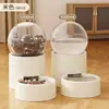 Máquina Alimentadora y Bebedero Automático para Gatos Dos en Uno Gran Capacidad Circulación Automática Comedero Temporizador para Cuenco de Comida de Gatos y Perros