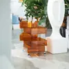 Armário de armazenamento rotativo móvel mesa de cabeceira ins armário lateral simples estilo nórdico armário Internet Celebrity armário de armazenamento cosmético