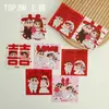 Shangjin Producto Nuevo Serie de Tarjetas Personaje Xiaoxin Xiu Tarjetas de Felicitación para Ramo de Boda y Compromiso Tarjetas de Doble Felicidad Tarjetas Florales Colgantes para DIY