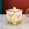 Porta-Palitos Estilo Europeu para Mesa de Centro da Sala de Estar em Casa, Caixa de Cotonetes de Luxo Leve, Decoração Criativa e da Moda para Hotel Ins