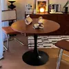 Mesa de Centro Redonda Tipo Tulipán de Lujo Ligero Consola Mesa de Comedor Mesa de Café para Apartamento Pequeño Madera Maciza Tablero de Partículas de Alta Densidad Grado E1