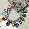Pulsera de Magia Negra Maléfica de Película Europea y Americana Maléfica, Joyería con Colgante de Gota de Aceite de Aleación